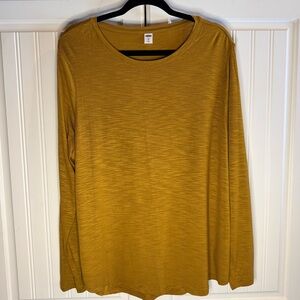 Old Navy Women’s Long Sleeve Top – Sulphur Spring (Gold) – Size XL